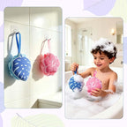 2Pcs Hawaiian Bath Sponge Loofah, Floral Leaf Shower Sponge Gentle Exfoliating - Image 5