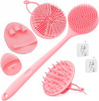 Manmihealth Silicone Back Scrubber & Soft Bath Glove, Silicone Scalp Massager by ManmiHealth