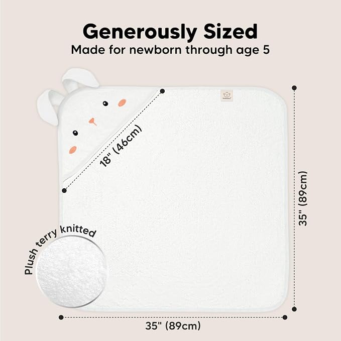 KeaBabies Hooded Baby Towel for Newborn - Image 4