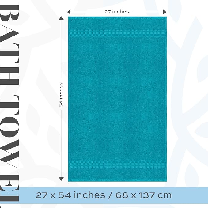 White Classic Luxury Bath Towels Set of 4 Large - Image 4