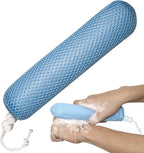 Bath Brush Head with Sponge, Back Scrubber Bath Mesh Bath Body Brush Head - Image 3