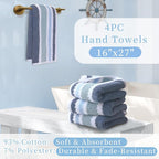 Waffle Hand Towels, Striped Hand Towel, Durable Towel - Image 3