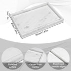 Pure Natural Marble Tray for Bathroom, Sink. Cosmetics, toiletries, etc. can be - Image 2