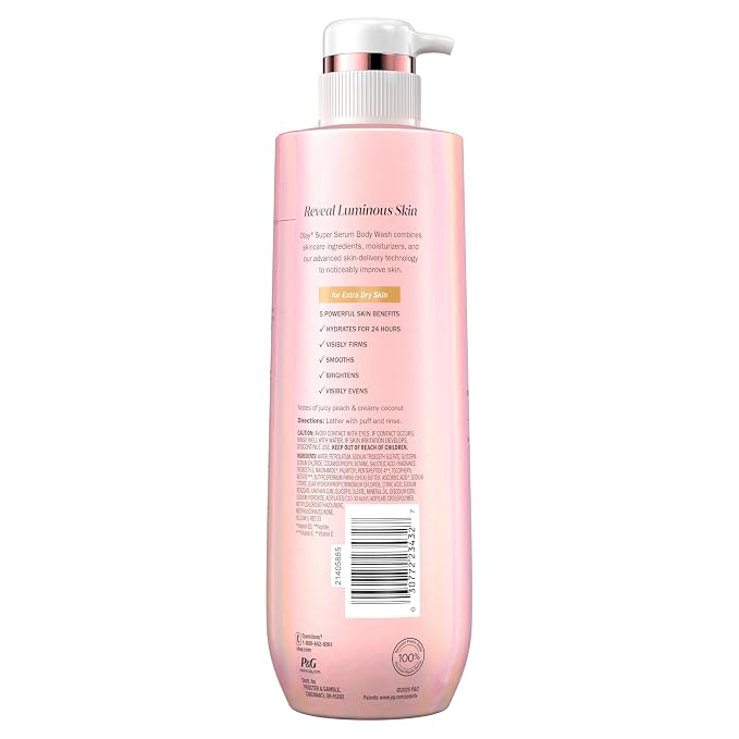Olay Super Serum Body Wash for Extra Dry Skin, 24hr Long Lasting Hydration - Image 12