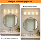 SOLFART 4 Light Bathroom Vanity Lights Over Mirror, Vintage Bathroom Lighting - Image 8
