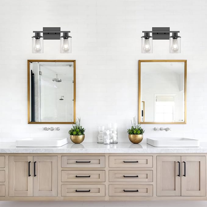 Bathroom Vanity Light, 2-Light Modern Matte Wall Sconce Lighting - Image 6