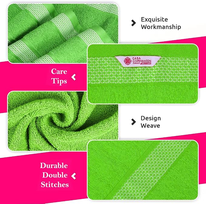 CASA COPENHAGEN Designed in Denmark 600 GSM 2 Large Bath Towels 2 Large Hand - Image 7