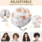 3 PCS Shower Caps for Women, Upgrade Comfortable & Extra Large & Double Layers - Image 3