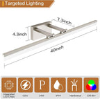 SOLFART Bathroom Lights Over Mirror: 32 Inch Bathroom Vanity Light- Brushed - Image 4