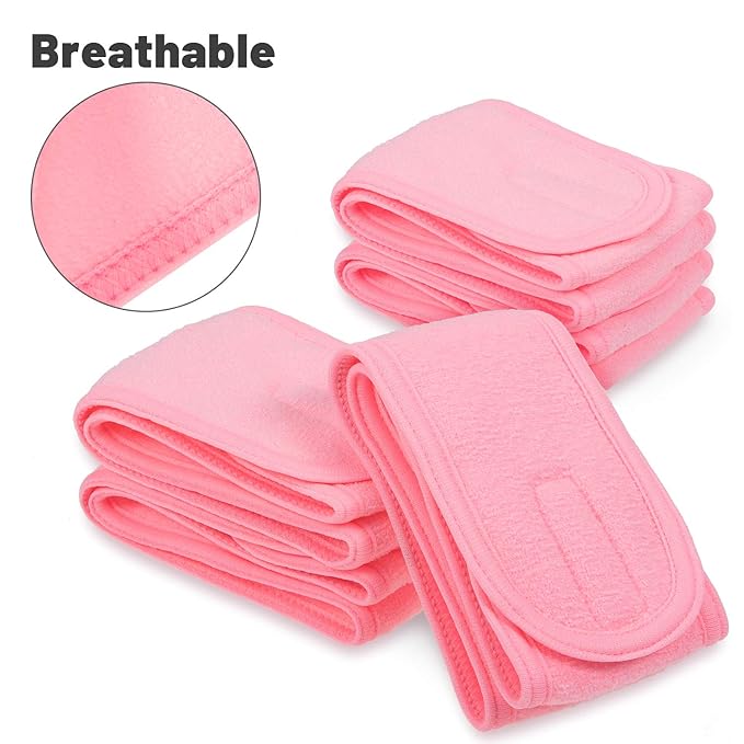 Whaline 4 PCS Spa Headband, Make up Hair Band, Stretch Terry Cloth Headband - Image 4
