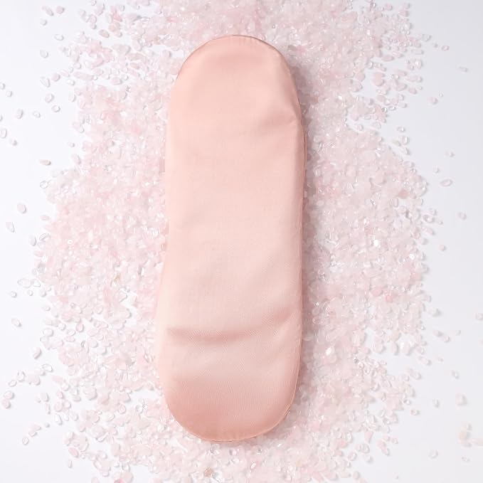 Weighted Eye Pillow for Relaxation, SPA and Travelling, 100% Natural Rose Quartz - Image 4