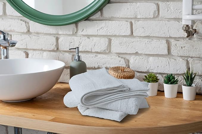 Basic Hand Towels 16x26 Inches – Pack of 12 – White Color – Soft and Absorbent - Image 3