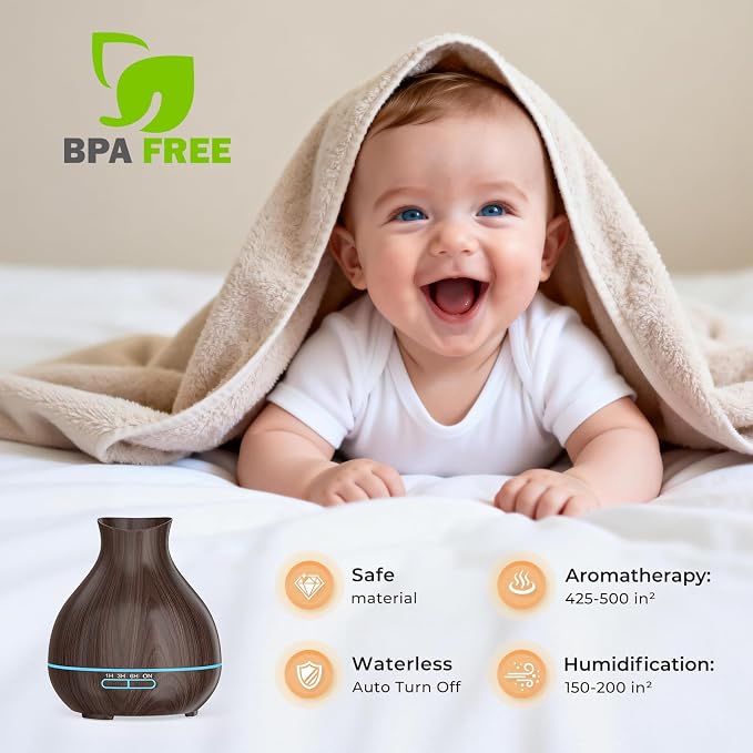 BZseed Aromatherapy Essential Oil Diffuser, 550ml Ultrasonic Fragrant Oil Large - Image 8