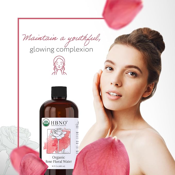 HBNO California Bottled Organic Rose Water - Image 5