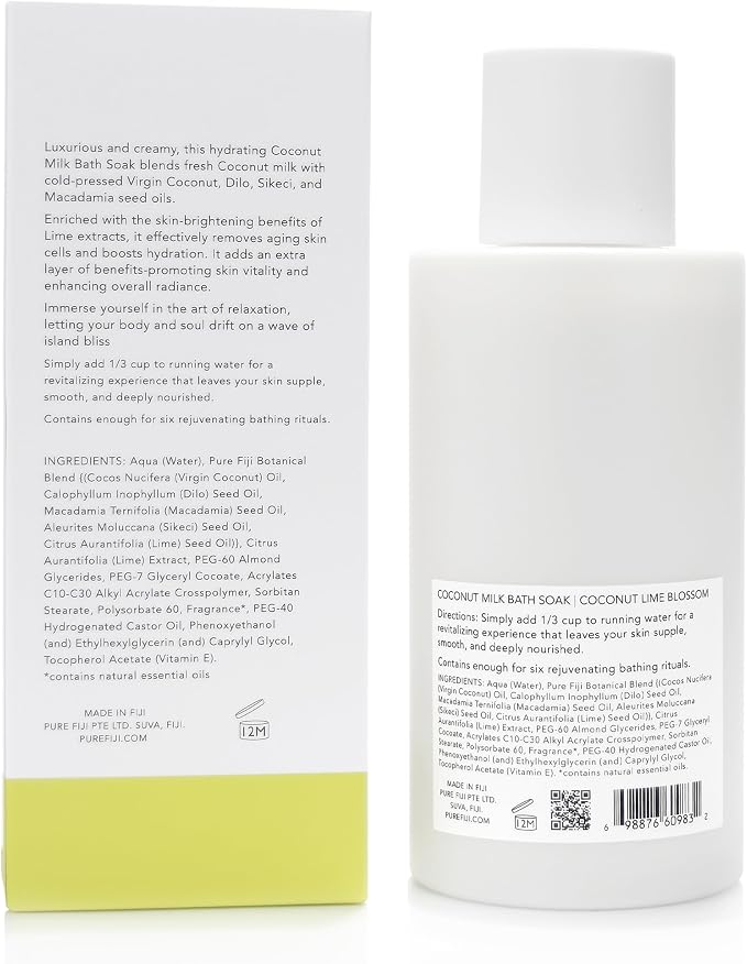 Pure Fiji Coconut Milk Bath Soak, Coconut Lime Blossom - Image 2