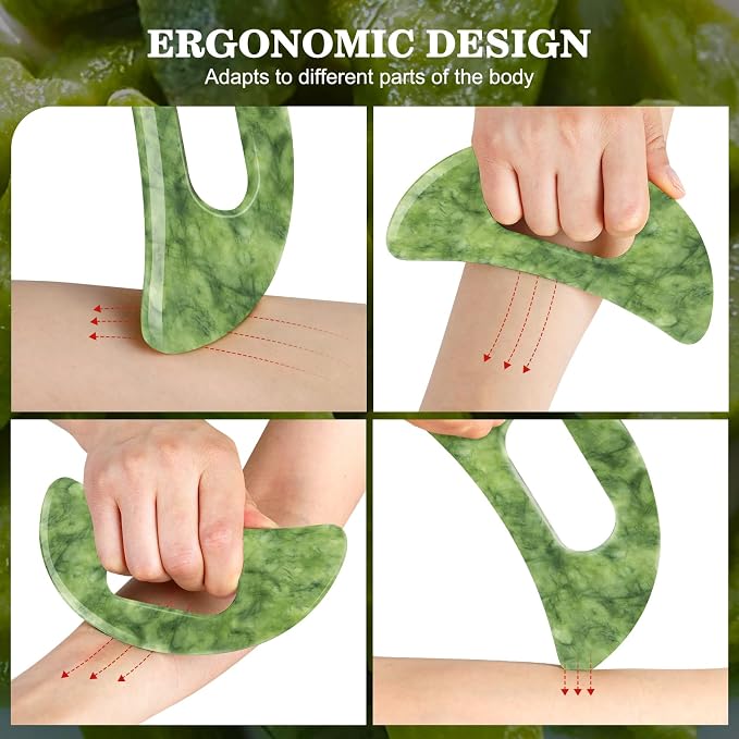 Jade Stone Large gua sha Massage Tool, Gua Sha Body Tool - Image 3