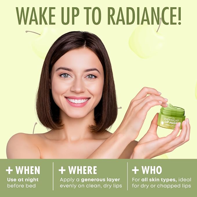 Apple & Pear Lip Mask Overnight Treatment – Dermatologist Tested, Korean Skin - Image 5