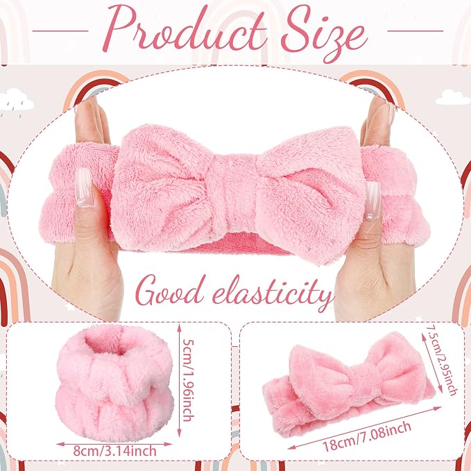 Janmini 36 Pcs Spa Headband and Wristbands Set - Image 2