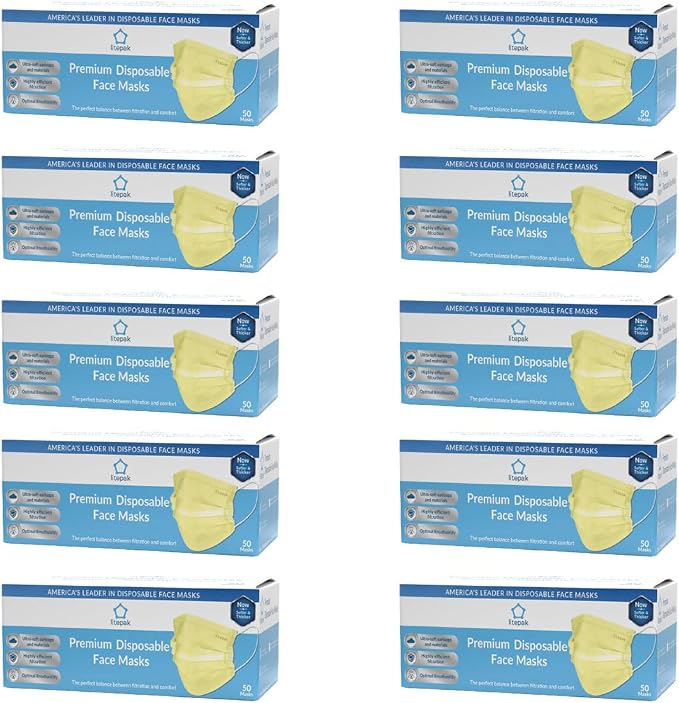 Litepak 500pcs Premium Disposable Face Mask SOFT 3ply Nose Wire - Image 7