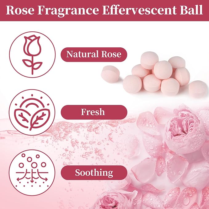 Manicure Spa Balls 8oz -Rose Soak Balls Moisturizing Tablets Cuticle Soften - Image 3