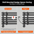 Towel Warmer Rack, 6 Bars Electric Wall Mounted Heated Towel Rack - Image 4