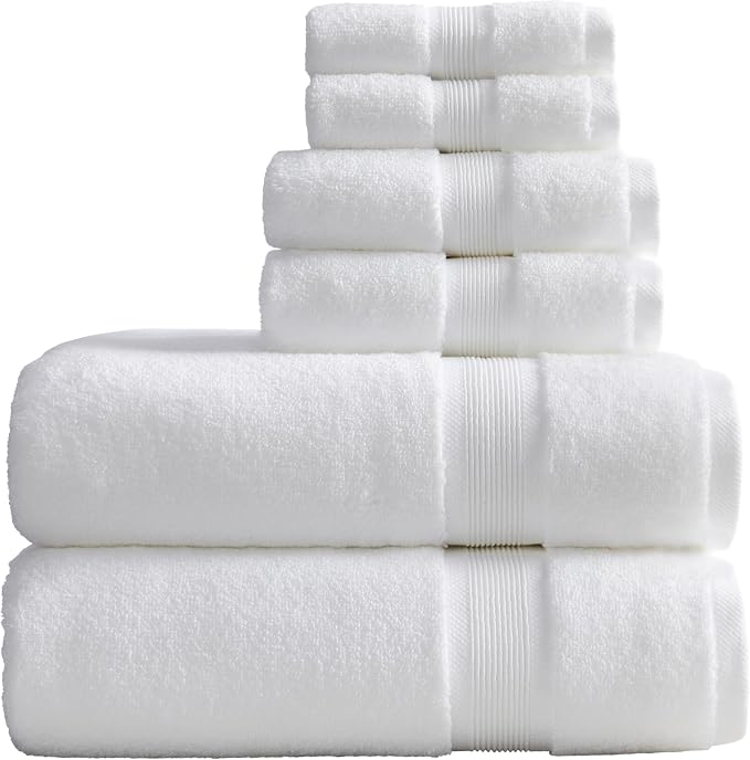Springtree Home Luxury Bamboo Rayon Bath Towel Set 6 Piece Set | 35% Bamboo by SpringtreeHome