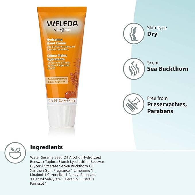 Weleda Sea Buckthorn Hand Cream, 1.7 Ounce - Image 5