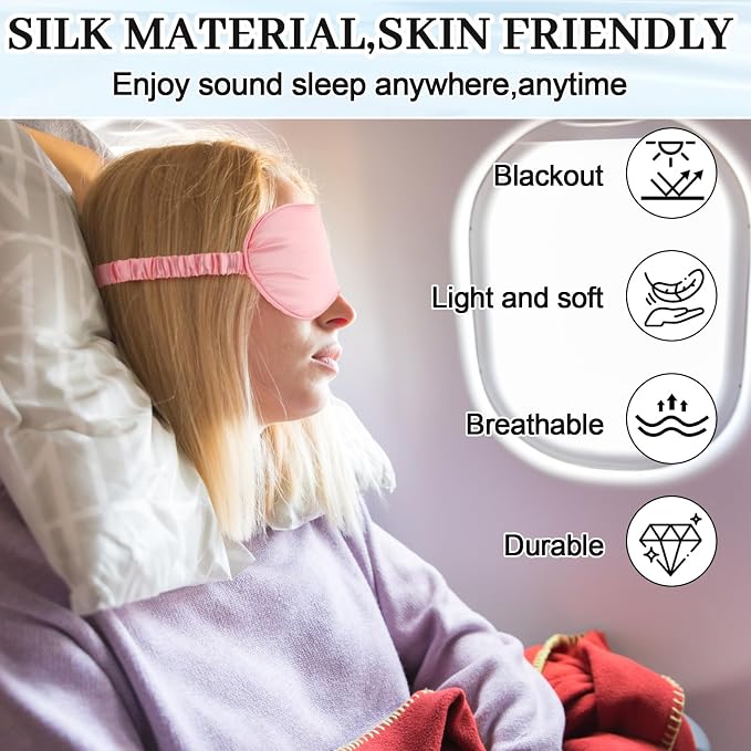 Newcotte 50 Pcs Silk Sleep Eye Mask - Image 4