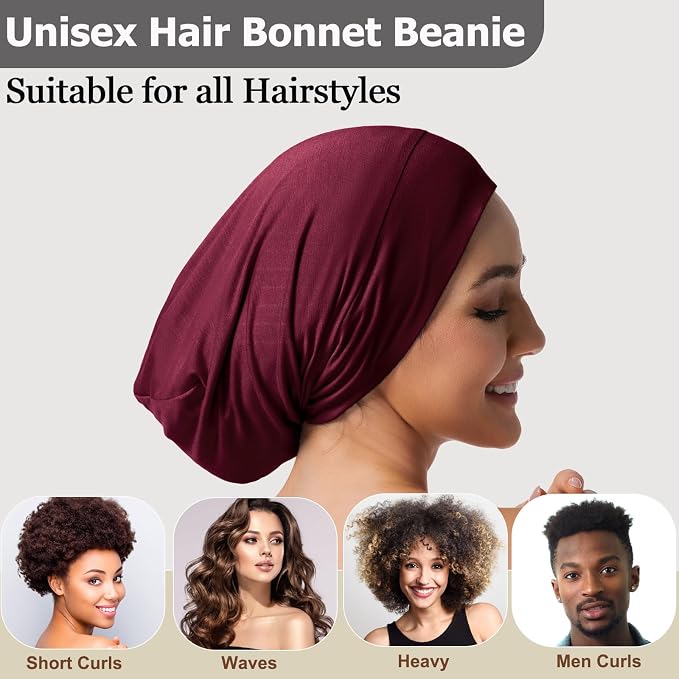 Satin Bonnet for Sleeping Night Cap, Adjustable Satin Lined Silk Bonnets Sleep - Image 8