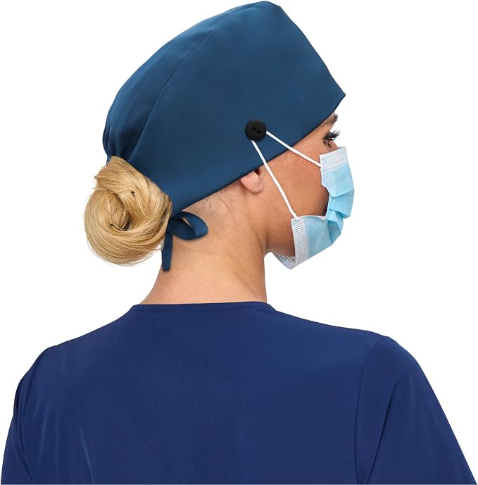 Satin Lined Scrub Cap, Adjustable Surgical Cap - Image 6