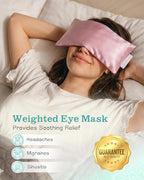 Weighted Eye Mask for Sleep, Meditation, Lavender Eye Pillow Heated for Headache - Image 3