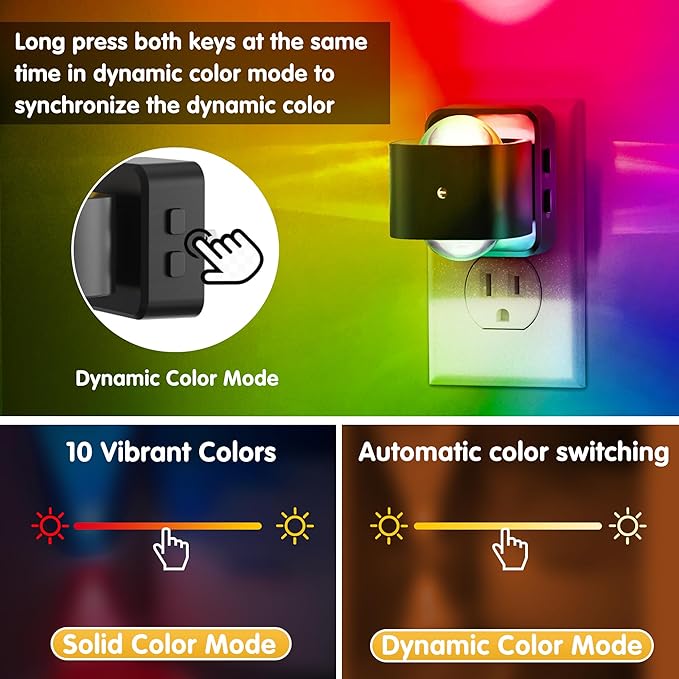 L LOHAS LED Night Light Projector, Color Changing Night Light Plug into Wall - Image 4