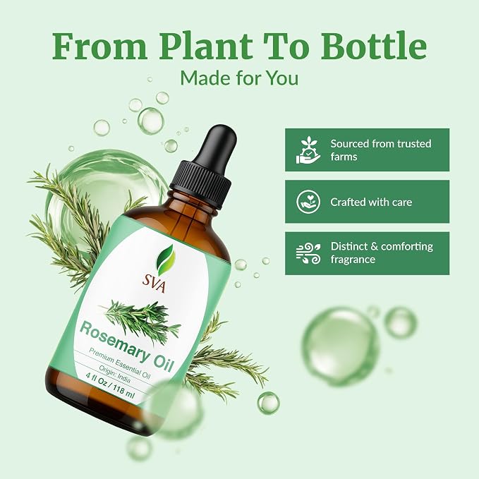 SVA Rosemary Essential Oil – 4 Fl Oz – 100% Natural Rosemary Oil - Image 4