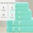 CASA COPENHAGEN Eternal 6Pcs 100% Egyptian Cotton Large Designer Towels Gift - Image 3