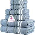 CASA COPENHAGEN Exotic 6Pcs 100% Egyptian Cotton Designer Towels Gift Set- by CASACOPENHAGEN