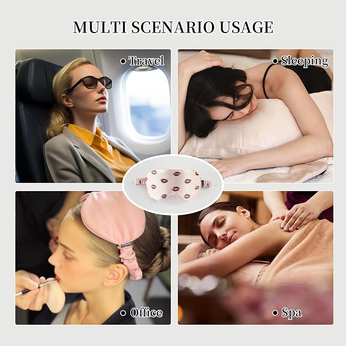 THXSILK Sleep Mask 100% 19 Momme Pure Mulberry Silk Super Smooth Cooling - Image 6