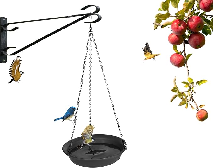 VUWEZ Hanging Bird Bath, Hanging Bird Water Feeder - Image 5