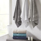 Madison Park 800GSM 100% Cotton Luxurious Bath Towel Set Highly Absorbent - Image 4