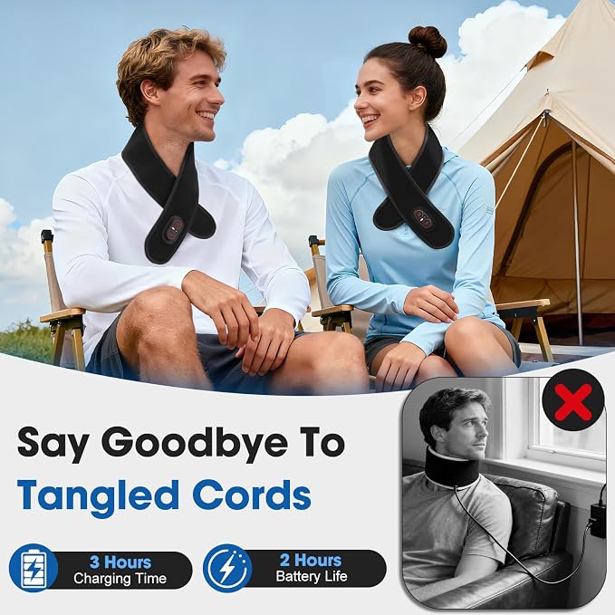 Cordless Neck Heating Pad for Pain, Neck Massager - Image 5
