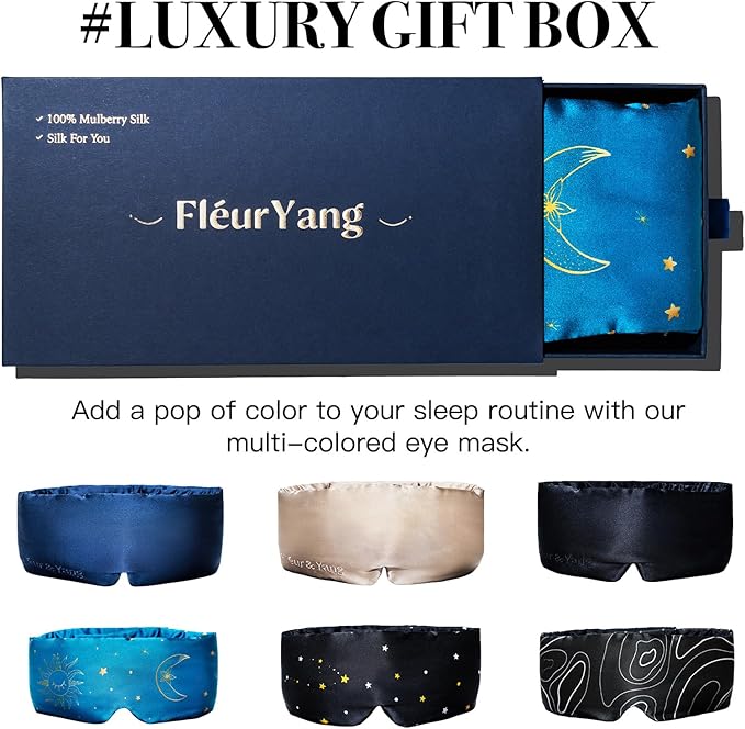 Fleur&Yang Silk Sleep Mask, Adjustable Blackout Sleeping Mask - Image 6