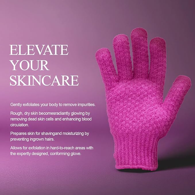Evridwear Exfoliating Dual Texture Bath Gloves - Image 4