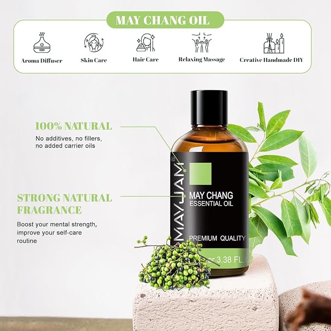 MAYJAM May Chang Essential Oils 3.38 FL.OZ Pure May Chang Oil - Image 2