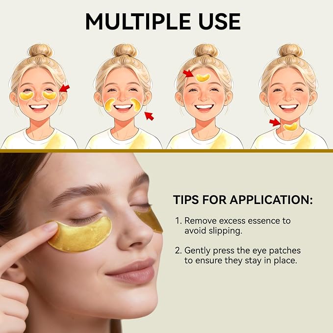 PDRN Under Eye Patches, 25 Pairs Retinol & Caffeine Eye Mask, Collagen - Image 5