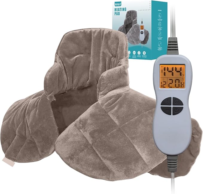 Ruqiji 19" x 24" Weighted Neck&Shoulder Heating Pad, 2.5lbs by RUQIJI