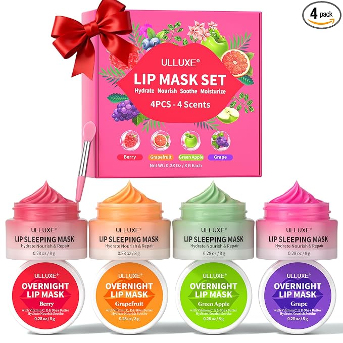 Lip Mask Set 4 Pcs, Mothers Day Gifts by ulluxe