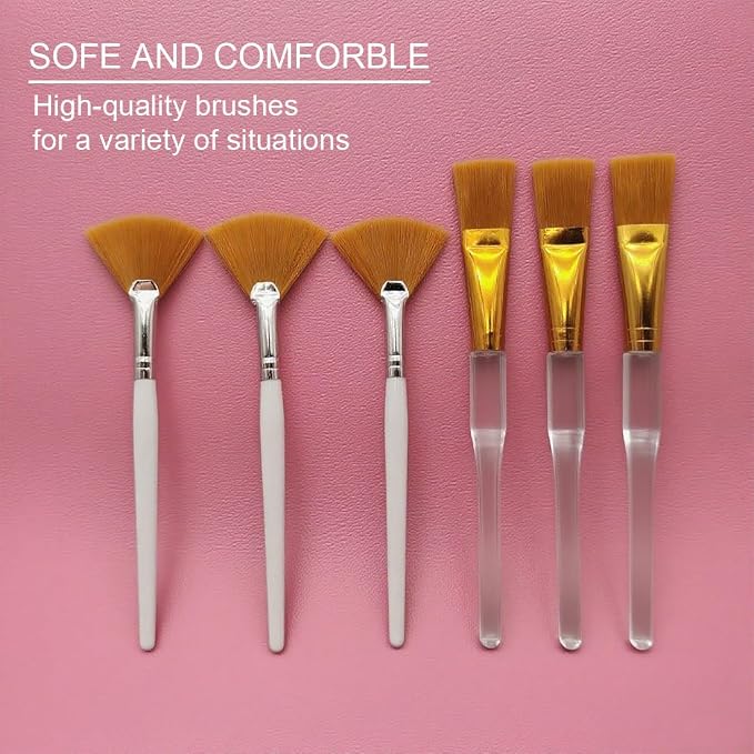 12 Pcs Gold Facial Bowl and Brush Set - Image 6