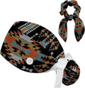 Ethnic Aztec Pattern Adjustable Scrub Cap Hat by otnrnondcl