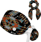 Ethnic Aztec Pattern Adjustable Scrub Cap Hat by otnrnondcl