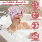 Xinjoduz Absorbent Hair Towel Wrap, Microfiber Hair Towel Wrap - Image 6