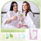Sherr 24 Sets Gua Sha Facial Tools Bulk Resin Heart Shaped Guasha Boards - Image 4